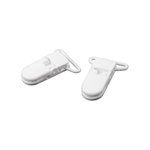Carti si Birotica - Birotica - Accesorii de birou - Alte accesorii birou - Set 2 clipsuri din plastic pentru fixare ecuson, latime 26 mm, Alb - Infinity.ro