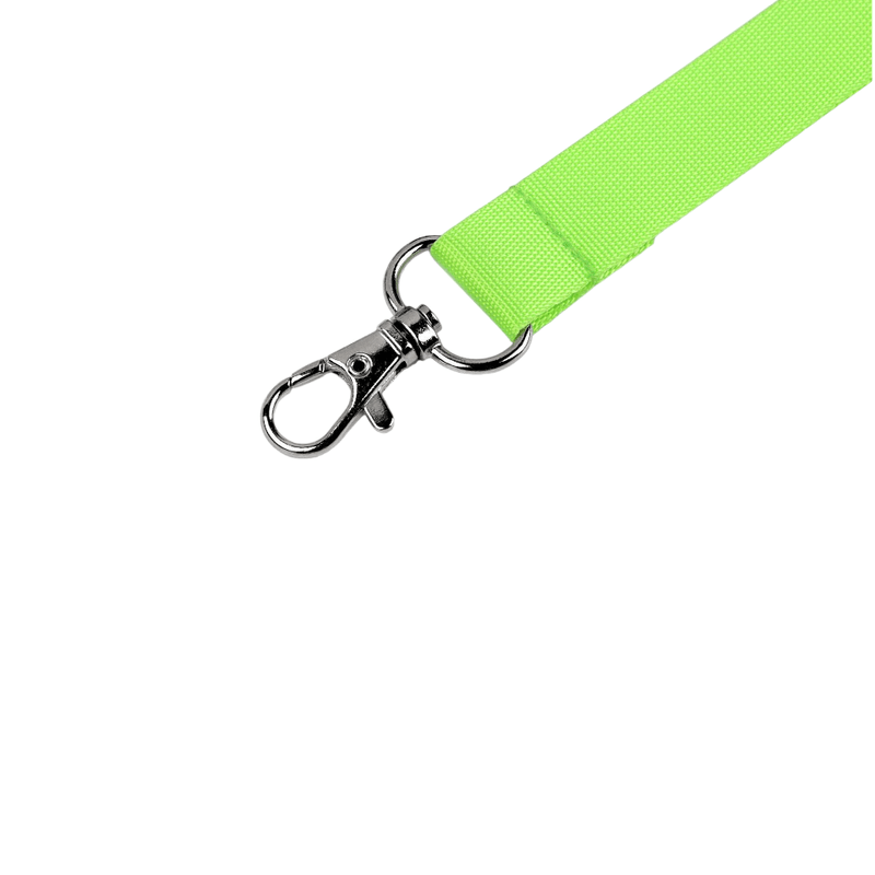 Carti si Birotica - Birotica - Accesorii de birou - Alte accesorii birou - Snur textil cu carabina pentru legitimatie, ecuson sau chei, 1,9 x 55 cm, Verde neon - Infinity.ro