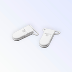 Carti si Birotica - Birotica - Accesorii de birou - Alte accesorii birou - Set 2 clipsuri din plastic pentru fixare ecuson, latime 26 mm, Alb - Infinity.ro