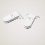 Carti si Birotica - Birotica - Accesorii de birou - Alte accesorii birou - Set 2 clipsuri din plastic pentru fixare ecuson, latime 26 mm, Alb - Infinity.ro