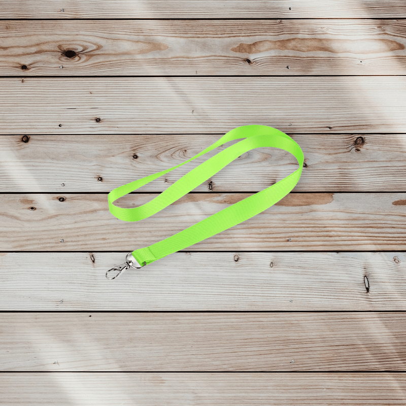Carti si Birotica - Birotica - Accesorii de birou - Alte accesorii birou - Snur textil cu carabina pentru legitimatie, ecuson sau chei, 1,9 x 55 cm, Verde neon - Infinity.ro