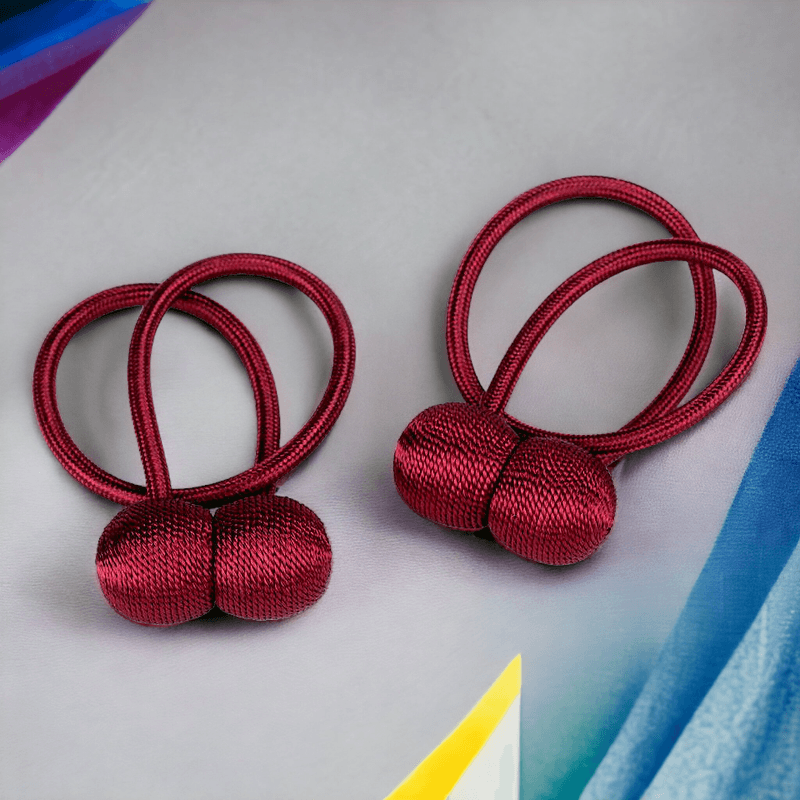 Casa si Gradina - Textile si covoare - Perdele si draperii - Accesorii perdele si draperii - Set 2 magneti decorativi pentru perdele si draperii, Bordo - Infinity.ro