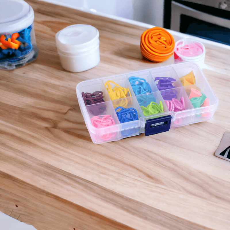 Casa si Gradina - Decoratiuni - DIY - Articole mercerie - Set 86 accesorii pentru tricotat si crosetat in cutie, Multicolor - Infinity.ro