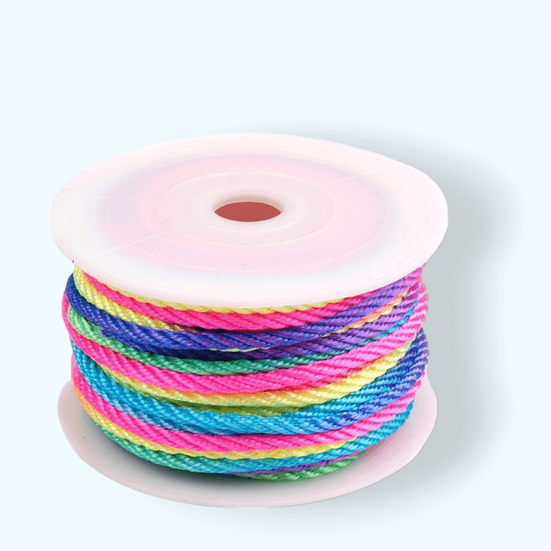 Casa si Gradina - Decoratiuni - DIY - Articole mercerie - Snur rasucit lucios, 25 m, diametru 3 mm, Multicolor - Infinity.ro