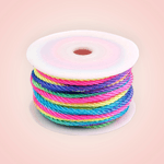 Casa si Gradina - Decoratiuni - DIY - Articole mercerie - Snur rasucit lucios, 25 m, diametru 3 mm, Multicolor - Infinity.ro