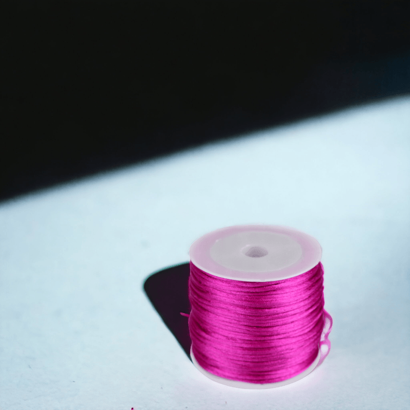 Casa si Gradina - Decoratiuni - DIY - Articole mercerie - Snur satinat pentru tehnica kumihimo, 27 m, diametru 1 mm, Mov neon - Infinity.ro