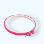 Casa si Gradina - Decoratiuni - DIY - Articole mercerie - Gherghef broderie din plastic, diametru 19 cm, Roz - Infinity.ro