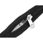 Casa si Gradina - Decoratiuni - DIY - Articole mercerie - Fermoar spiralat nedetasabil latime 1 cm, lungime 195 cm, cursor cu dublu tragator Negru - Infinity.ro