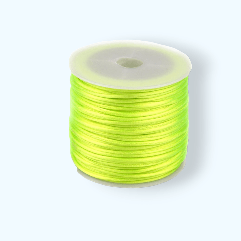 Casa si Gradina - Decoratiuni - DIY - Articole mercerie - Snur satinat pentru tehnica kumihimo, 27 m, diametru 1 mm, Galben neon - Infinity.ro