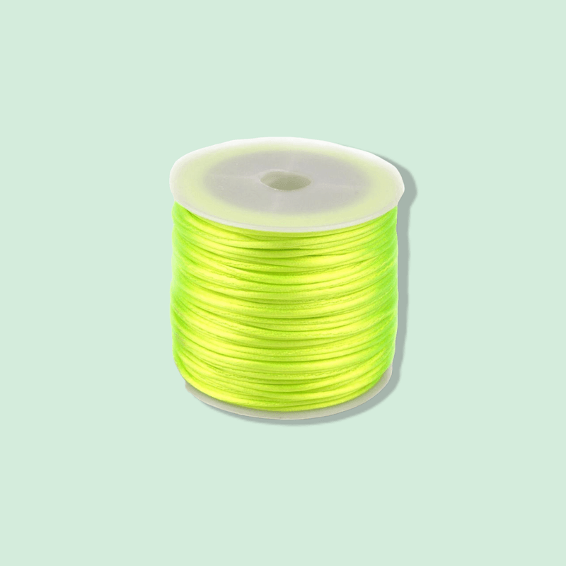 Casa si Gradina - Decoratiuni - DIY - Articole mercerie - Snur satinat pentru tehnica kumihimo, 27 m, diametru 1 mm, Galben neon - Infinity.ro