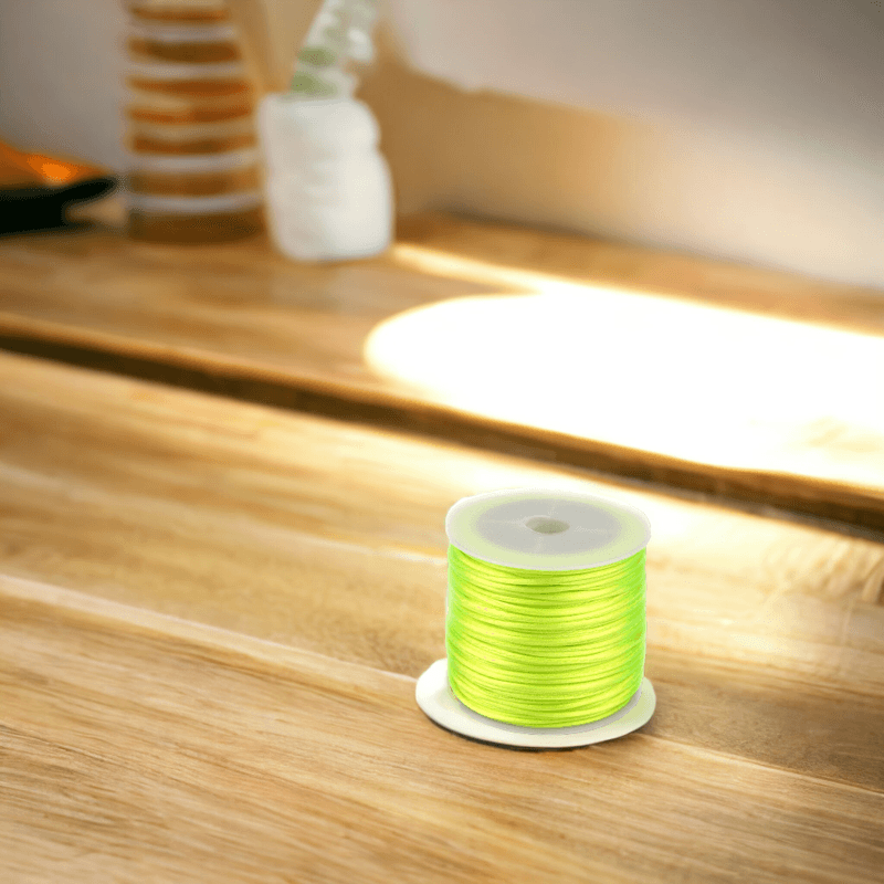 Casa si Gradina - Decoratiuni - DIY - Articole mercerie - Snur satinat pentru tehnica kumihimo, 27 m, diametru 1 mm, Galben neon - Infinity.ro