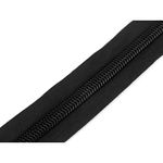 Casa si Gradina - Decoratiuni - DIY - Articole mercerie - Fermoar spiralat nedetasabil latime 1 cm, lungime 195 cm, cursor cu dublu tragator Negru - Infinity.ro