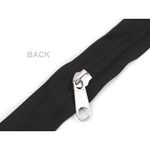 Casa si Gradina - Decoratiuni - DIY - Articole mercerie - Fermoar spiralat nedetasabil latime 1 cm, lungime 195 cm, cursor cu dublu tragator Negru - Infinity.ro