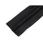 Casa si Gradina - Decoratiuni - DIY - Articole mercerie - Fermoar spiralat nedetasabil latime 1 cm, lungime 195 cm, cursor cu dublu tragator Negru - Infinity.ro