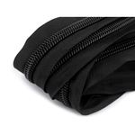 Casa si Gradina - Decoratiuni - DIY - Articole mercerie - Fermoar spiralat nedetasabil latime 1 cm, lungime 195 cm, cursor cu dublu tragator Negru - Infinity.ro