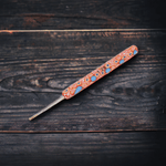 Casa si Gradina - Decoratiuni - DIY - Articole mercerie - Croset cu maner din silicon si varf auriu, marime 1.25 mm, Portocaliu - Infinity.ro