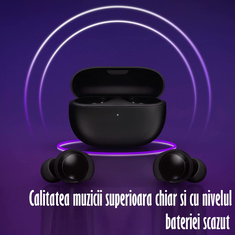 TV, Audio-Video si Foto - Portabile audio - Casti audio - Casti Audio Wireless fara fir, Bluetooth 5.1, tip Earbuds cu Control Touch,Microfon,Noise Cancelling,tip Earpods Telefon - Infinity.ro