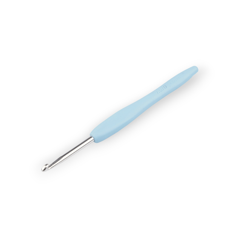 Casa si Gradina - Decoratiuni - DIY - Articole mercerie - Croset cu maner din silicon dimensiune 4.5 mm Bleu - Infinity.ro
