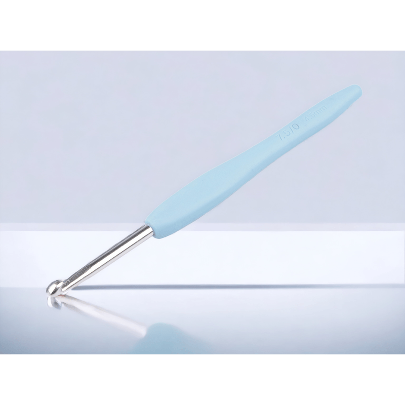 Casa si Gradina - Decoratiuni - DIY - Articole mercerie - Croset cu maner din silicon dimensiune 4.5 mm Bleu - Infinity.ro