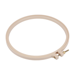 Casa si Gradina - Decoratiuni - DIY - Articole mercerie - Gherghef rotund din plastic pentru broderie, diametru 18.5 cm, Bej - Infinity.ro