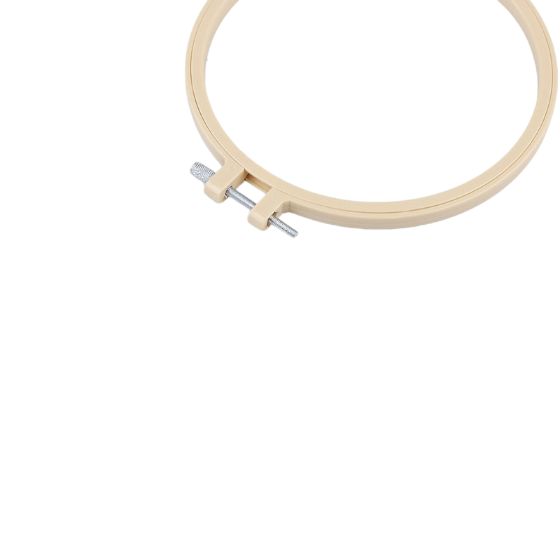 Casa si Gradina - Decoratiuni - DIY - Articole mercerie - Gherghef rotund din plastic pentru broderie, diametru 16 cm, Bej - Infinity.ro