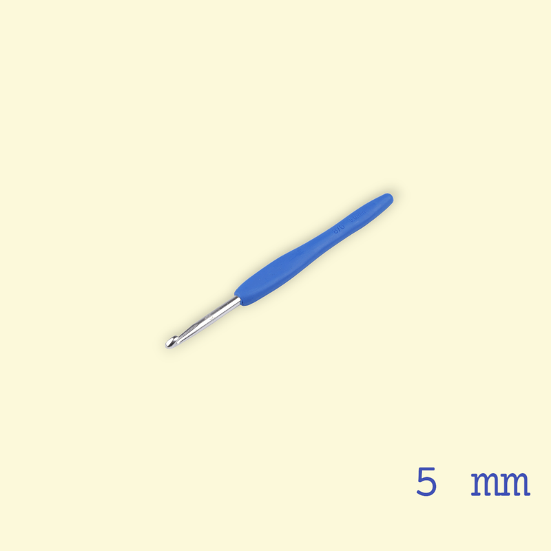 Casa si Gradina - Decoratiuni - DIY - Articole mercerie - Croset cu maner din silicon dimensiune 5 mm Albastru - Infinity.ro