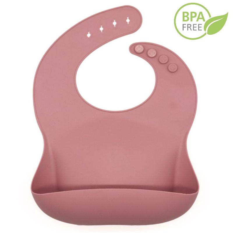 Jucarii, Copii si Bebe - Hrana si alaptare - Biberoane, suzete si accesorii hranire - Articole hranire bebelusi - Set Complet Diversificare din Silicon, Farfurie cu Tacamuri, Bavetica, Cana-Pahar,Bol cu Lingura si Furculita, Dark Pink - Infinity.ro