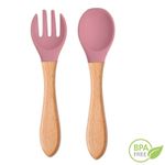 Jucarii, Copii si Bebe - Hrana si alaptare - Biberoane, suzete si accesorii hranire - Articole hranire bebelusi - Set Complet Diversificare din Silicon, Farfurie cu Tacamuri, Bavetica, Cana-Pahar,Bol cu Lingura si Furculita, Dark Pink - Infinity.ro