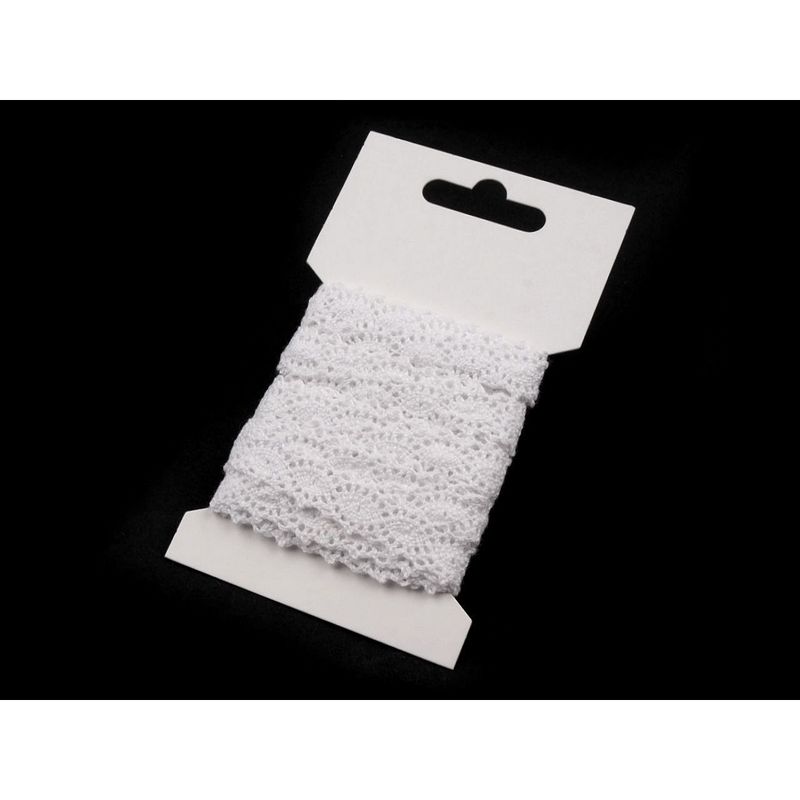 Casa si Gradina - Decoratiuni - DIY - Articole mercerie - Dantela bumbac crosetata, 12 mm x 3 m, Alb - Infinity.ro
