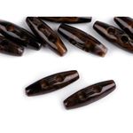 Casa si Gradina - Decoratiuni - DIY - Articole mercerie - Set 10 nasturi ovali din plastic, tip maslina 9 x 31 mm Maro - Infinity.ro