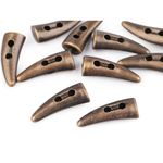 Casa si Gradina - Decoratiuni - DIY - Articole mercerie - Set 10 nasturi din plastic, tip corn, aspect metalic, 13 x 33 mm Vintage - Infinity.ro