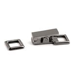 Casa si Gradina - Decoratiuni - DIY - Articole mercerie - Inchizatoare metalica decorativa pentru confectii 9 x 26 mm nichel negru - Infinity.ro