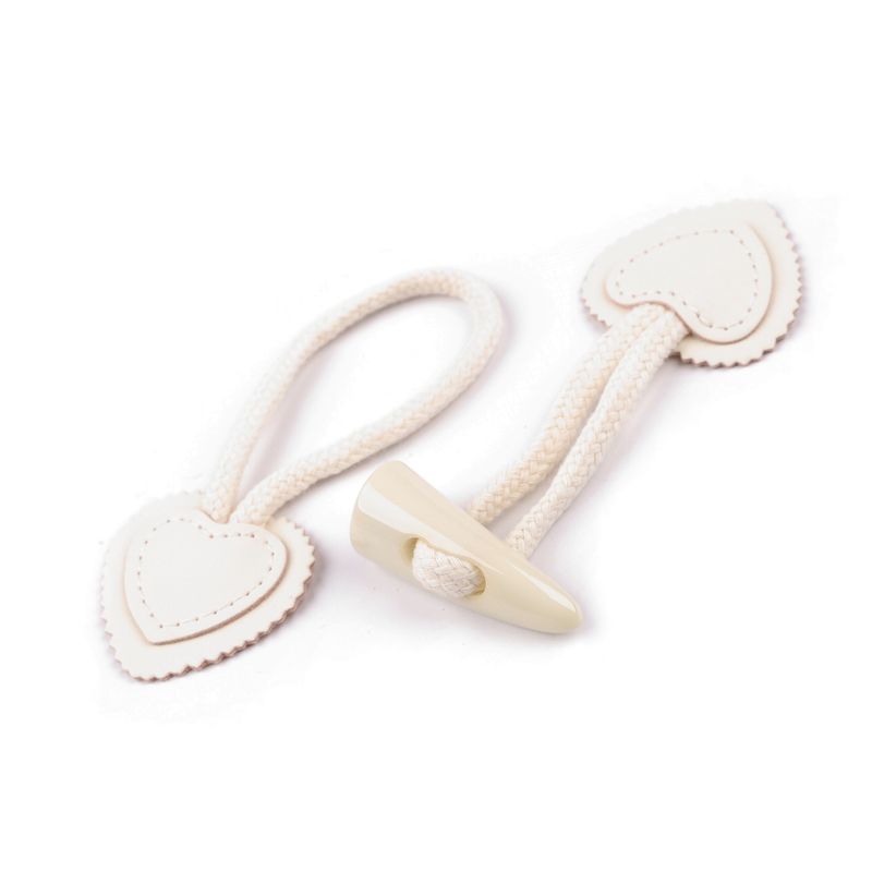 Casa si Gradina - Decoratiuni - DIY - Articole mercerie - Inchizatoare decorativa cu nasture pentru confectii 17,5 cm, Crem - Infinity.ro