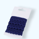 Casa si Gradina - Decoratiuni - DIY - Articole mercerie - Dantela bumbac crosetata, 15 mm x 3 m, Bleumarin - Infinity.ro