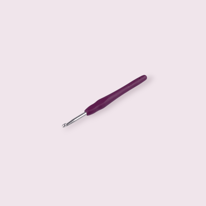 Casa si Gradina - Decoratiuni - DIY - Articole mercerie - Croset cu maner din silicon, dimensiune 5 mm, Violet - Infinity.ro