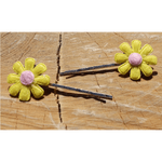 Casa si Gradina - Decoratiuni - DIY - Articole mercerie - Set 10 margarete decorative textile Kyrra, diametru 27 mm, Galben - Infinity.ro