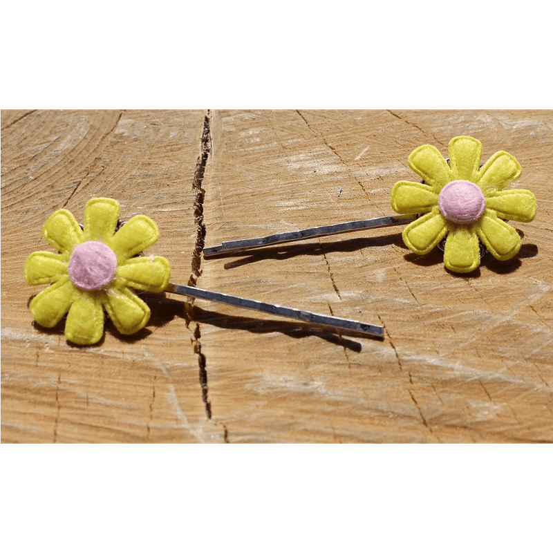 Casa si Gradina - Decoratiuni - DIY - Articole mercerie - Set 10 margarete decorative textile Kyrra, diametru 27 mm, Galben - Infinity.ro