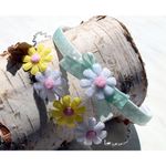 Casa si Gradina - Decoratiuni - DIY - Articole mercerie - Set 10 margarete decorative textile Kyrra, diametru 27 mm, Galben - Infinity.ro