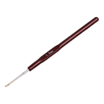 Casa si Gradina - Decoratiuni - DIY - Articole mercerie - Croset cu varf aurit si maner din plastic Crisalida, dimensiune 1.5 mm, Maro - Infinity.ro