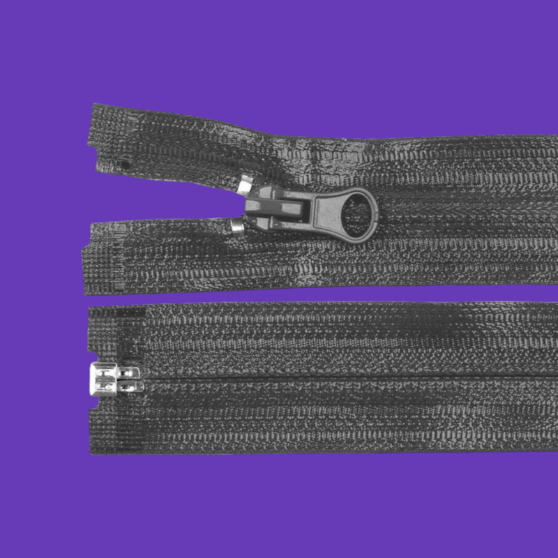 Casa si Gradina - Decoratiuni - DIY - Articole mercerie - Fermoar spiralat detasabil rezistent la apa Crisalida, 70 cm, Gri inchis - Infinity.ro