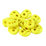 Casa si Gradina - Decoratiuni - DIY - Articole mercerie - Set 10 opritori pentru snur cu 2 gauri, 20 x 20 mm Galben neon - Infinity.ro