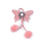 Casa si Gradina - Decoratiuni - DIY - Articole mercerie - Accesoriu textil decorativ pentru haine, 43 x 65 mm, Fluture roz pudrat - Infinity.ro