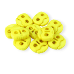 Casa si Gradina - Decoratiuni - DIY - Articole mercerie - Set 10 opritori pentru snur cu 2 gauri, 20 x 20 mm Galben neon - Infinity.ro