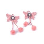 Casa si Gradina - Decoratiuni - DIY - Articole mercerie - Accesoriu textil decorativ pentru haine, 43 x 65 mm, Fluture roz pudrat - Infinity.ro