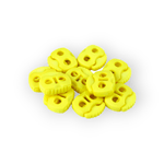 Casa si Gradina - Decoratiuni - DIY - Articole mercerie - Set 10 opritori pentru snur cu 2 gauri, 20 x 20 mm Galben neon - Infinity.ro