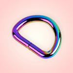 Casa si Gradina - Decoratiuni - DIY - Articole mercerie - Inel metalic tip D, dimensiuni 21 x 27 mm, grosime 4 mm, Multicolor - Infinity.ro