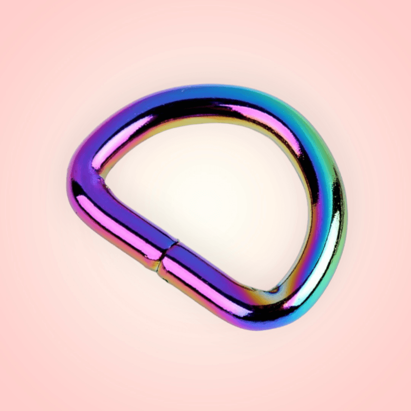 Casa si Gradina - Decoratiuni - DIY - Articole mercerie - Inel metalic tip D, dimensiuni 21 x 27 mm, grosime 4 mm, Multicolor - Infinity.ro