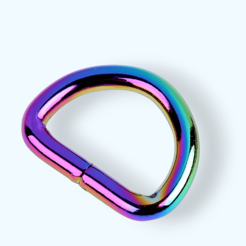 Casa si Gradina - Decoratiuni - DIY - Articole mercerie - Inel metalic tip D, dimensiuni 21 x 27 mm, grosime 4 mm, Multicolor - Infinity.ro