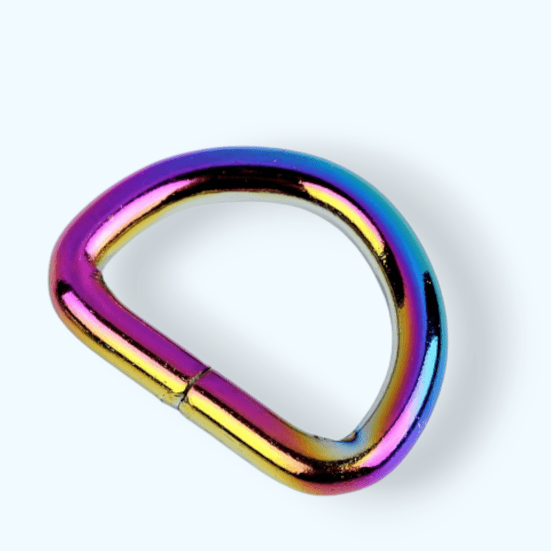 Casa si Gradina - Decoratiuni - DIY - Articole mercerie - Inel metalic tip D, dimensiuni 21 x 27 mm, grosime 4 mm, Multicolor - Infinity.ro