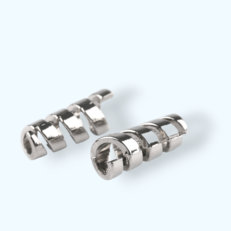 Casa si Gradina - Decoratiuni - DIY - Articole mercerie - Set 2 terminatii metalice pentru snur 4 mm Argintiu - Infinity.ro